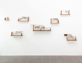 Warmweiherstrasse 23 GUNS (glazed ceramic on wooden socles)